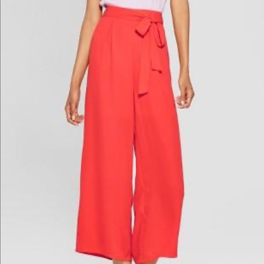 Xhilaration red wide leg pants